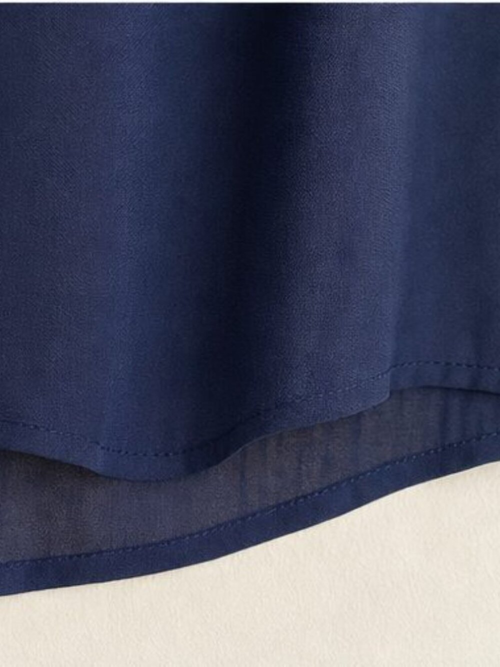 Navy Ruffle Blouse - Picture 6 of 6